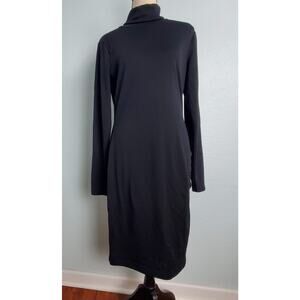 Turtle Neck Black Dress Size M